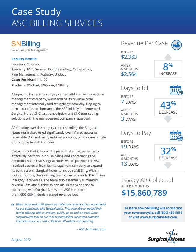 Case Study: SNBilling Success Profile